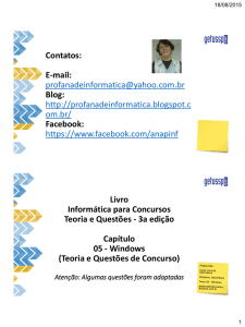 Contatos: E-mail:  Blog: http