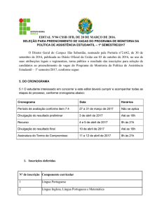 EDITAL Nº04 CSSB /IFB, DE 20 DE MARÇO DE 2016. O Diretor