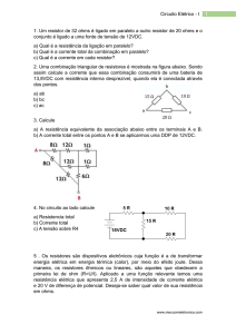 Circuito Elétrico - I ALUNO