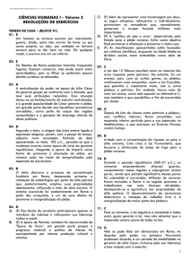 CIÊNCIAS HUMANAS I – Volume 2 RESOLUÇÕES DE EXERCÍCIOS