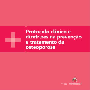 Protocolo clínico e diretrizes na prevenção e tratamento da