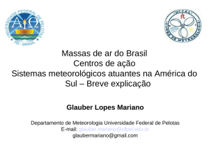 Massas de ar - Universidade Federal de Pelotas
