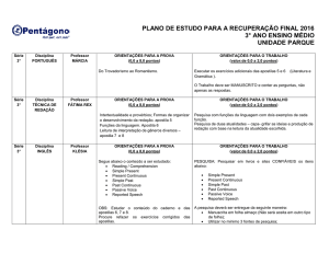 plano de estudo para a recuperação final 2016 3° ano