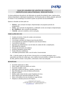 MANUAL DO USUÁRIO DE LENTES DE CONTATO HIDROFÍLICAS