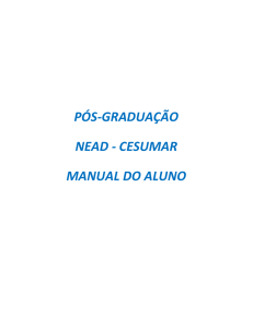 PÓS-GRADUAÇÃO NEAD - CESUMAR MANUAL DO ALUNO