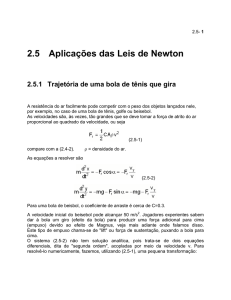 2.5 Aplicações das Leis de Newton