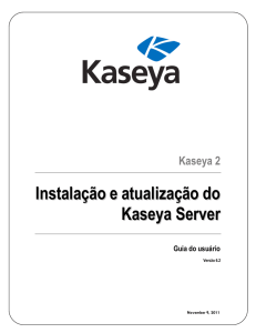 Instalação e atualização do Kaseya Server