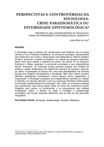 crise paradigmática ou diversidade epistemológica? - cchla