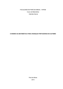 FACULDADE DE PARÁ DE MINAS – FAPAM Curso de Matemática