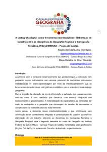 Elaboração de trabalho entre as disciplinas de Geografia Regional e