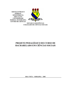 projeto pedagógico do curso de bacharelado em ciências sociais