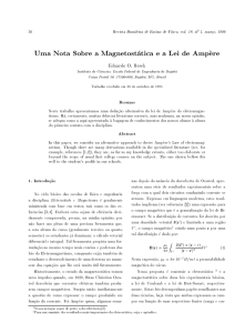 Uma Nota Sobre a Magnetostática e a Lei de Ampére
