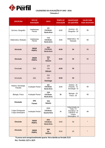 Avaliações - Portal Colégio Perfil