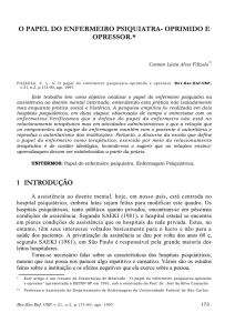 o papel do enfermeiro psiquiatra- oprimido e opressor.* 1