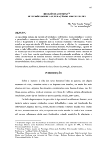 resiliência humana56 - Faculdade Católica de Anápolis