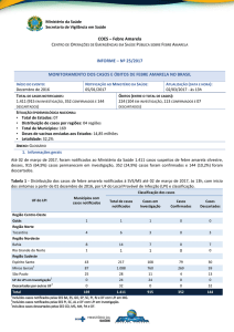 COES – Febre Amarela INFORME