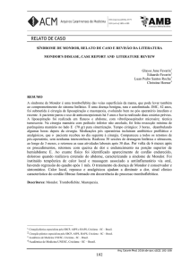 relato de caso - Associação Catarinense de Medicina