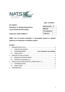 Insulina Humalog, Novorapid ou Apidra no tratamento do