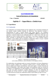 Capítulo V – Capacitância e Dieléctricos