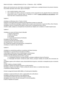 Roteiro de Estudos &ndash; Avalia&ccedil;&atilde;o Bimestral, 9&ordm; ano &ndash; 1&ordm; Bimestre