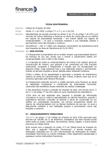 FICHA DOUTRINÁRIA Diploma: Código do Imposto do Selo Artigo