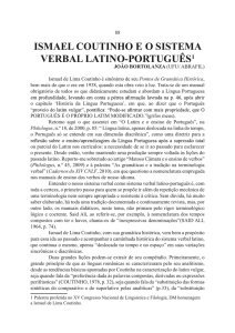 ismael coutinho e o sistema verbal latino