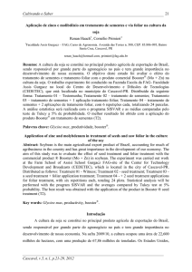 Aplicação de zinco e molibdênio em tratamento de sementes