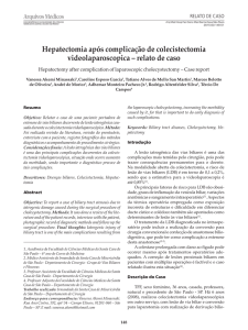 Hepatectomia após complicação de colecistectomia