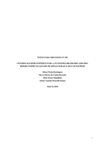 1 texto para discussão n° 383 cenário - Cedeplar