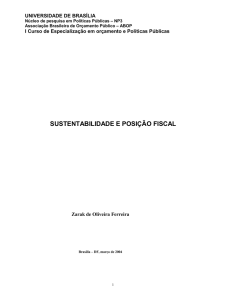 sustentabilidade e posição fiscal