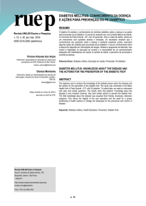 DIABETES MELLITUS: CONHECIMENTO DA DOENÇA E AÇÕES