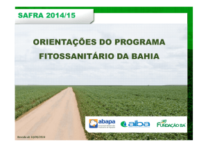 Definições do Programa Fitossanitário da Bahia