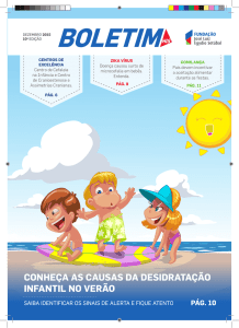 CONHEÇA AS CAUSAS DA DESIDRATAÇÃO INFANTIL NO VERÃO