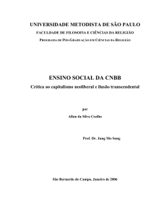 ensino social da cnbb - TEDE2 da UNIVERSIDADE METODISTA DE