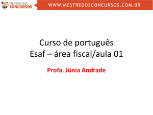 Curso de português Esaf – área fiscal/aula 01
