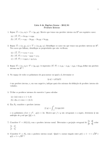 Lista 8 de Álgebra Linear
