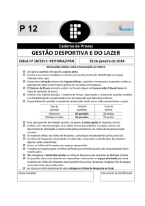 gestão desportiva e do lazer