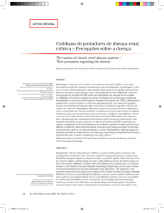 Cotidiano de portadores de doença renal crônica – Percepções