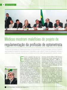 Ação no Senado - Conselho Brasileiro de Oftalmologia