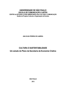 RELAÇÕES PÚBLICAS E AÇÃO CULTURAL: