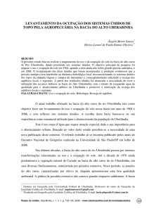 levantamento da ocupação dos sistemas úmidos de topo pela