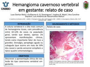 Hemangioma cavernoso vertebral em gestante: relato de caso