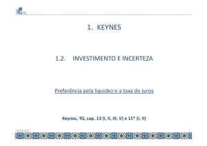 1.2.3. Keynes: Preferência pela Liquidez e a Taxa de Juros