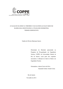 avaliação da dose na tireóide e nas glândulas salivares em