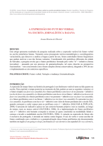 A EXPRESSãO DO FUTURO VERBAL NA ESCRITA