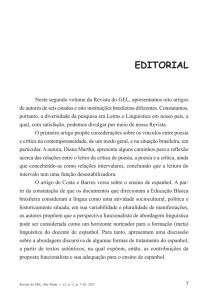 editorial - Revista do GEL