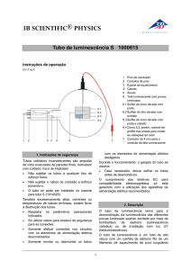 Manual do produto - Tubo de luminescência S