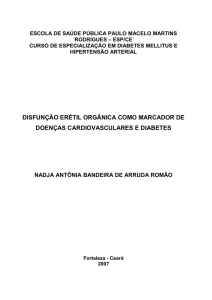 disfunção erétil orgânica como marcador de doenças