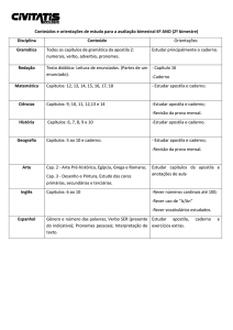 Conteúdos e orientações de estudo para a avaliação bimestral 6º