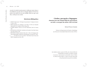 C&eacute;rebro, percep&ccedil;&atilde;o e linguagem - Departamento de Filosofia